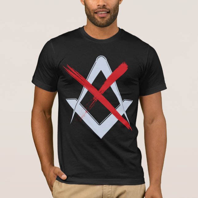 Anti mason/No Masons Tee Shirt (Framsida)