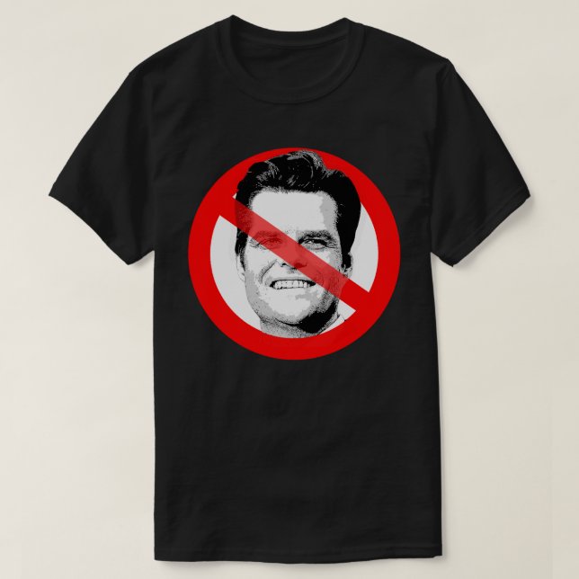 Anti Matt Gaetz korsade ut Ansikte T Shirt (Design framsida)
