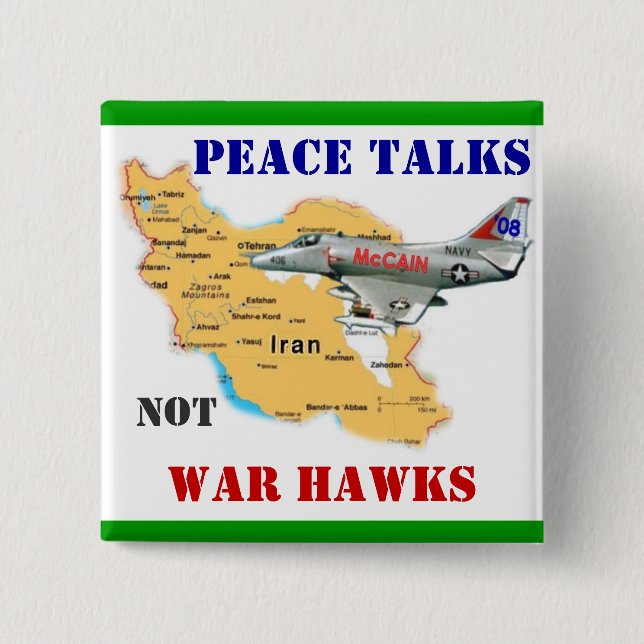 Anti-McCain kvadrera knäppas Knapp (Framsida)