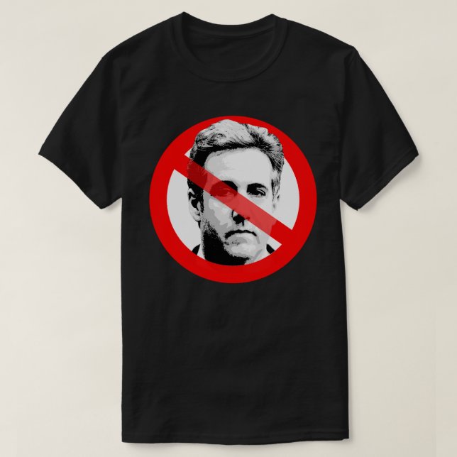 Anti Michael Cohen korsade ut Ansikte T Shirt (Design framsida)