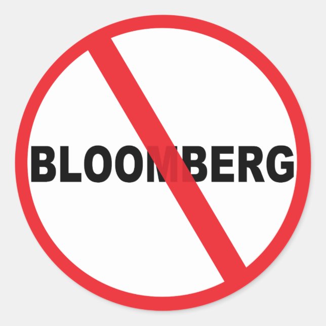 Anti Mike Bloomberg Runt Klistermärke (Framsida)