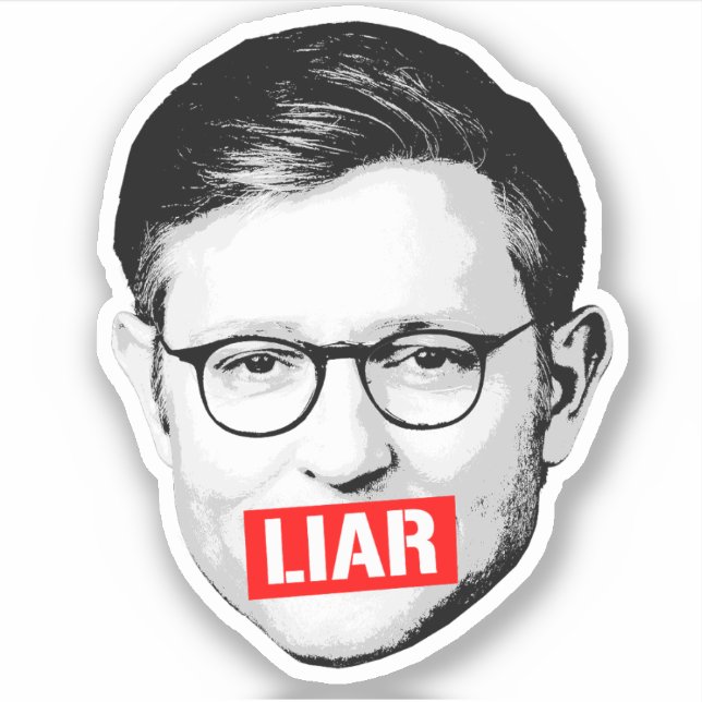 Anti Mike Johnson Liar Sticker Klistermärken (Framsida)