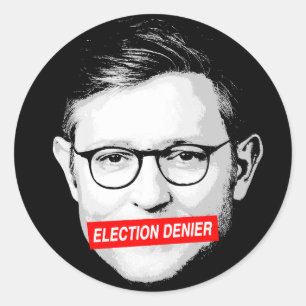 Anti Mike Johnson Val Denier Sticker Runt Klistermärke