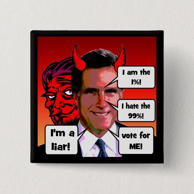 anti Mitt Romney Knapp (Framsida)