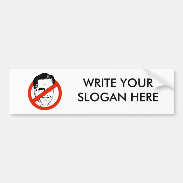 Anti Mitt Romney vit - Bildekal (Framsidan)