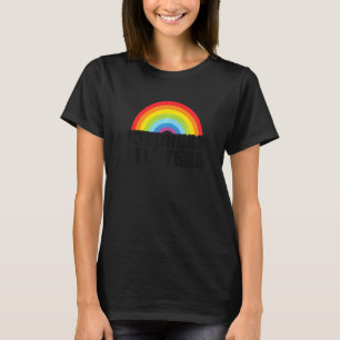 Anti mobbning Hippie Retro Lärare Regnbåge Vänligh T Shirt