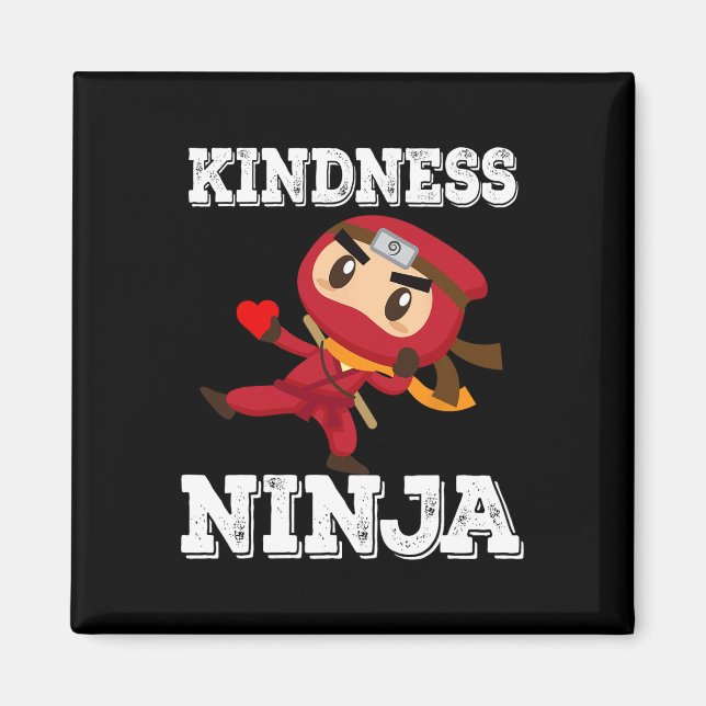 Anti-Mobbning Snällhet Ninja Skol Lärare Elev Magnet (Framsidan)