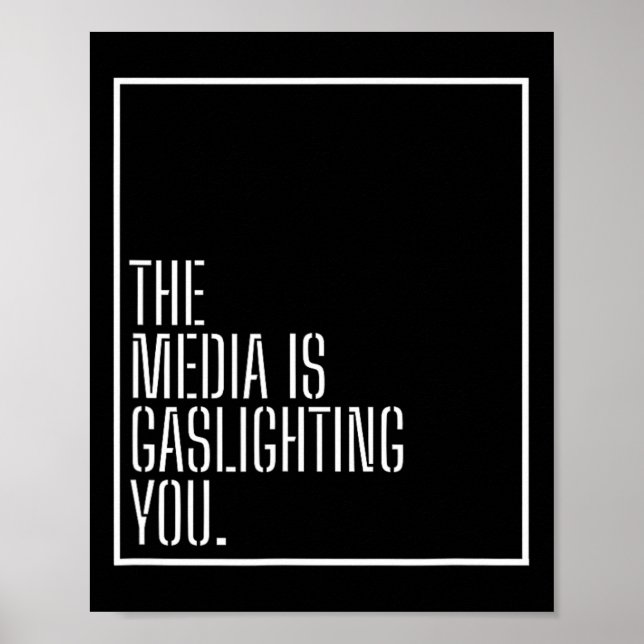 Anti News Media Manipulation Gaslight Policy Ga Poster (Framsidan)