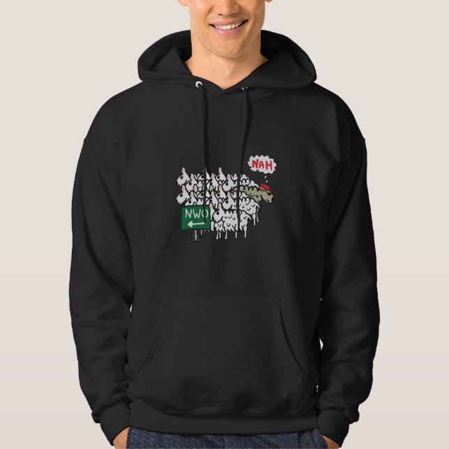 Anti NWO New World Order Hoodie (Framsida)