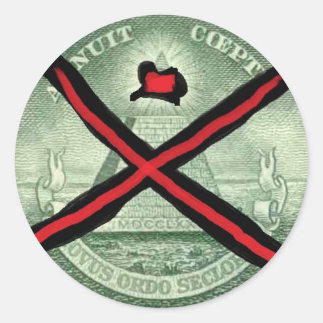 anti nwo runt klistermärke (Framsida)