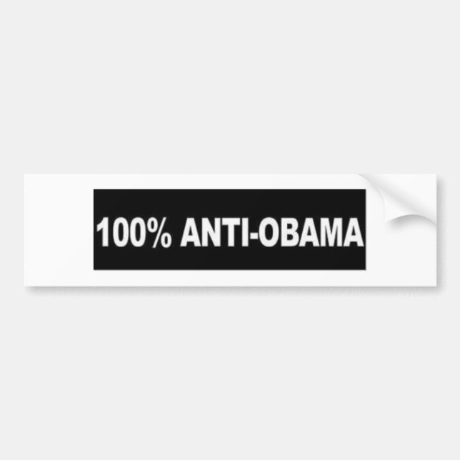 Anti-Obama 100% Bildekal (Framsidan)