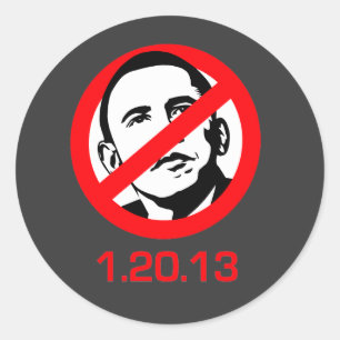 Anti-Obama - 1.20.13 Runt Klistermärke