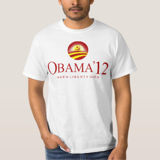 Anti-Obama 2012, då frihet dör T-shirt