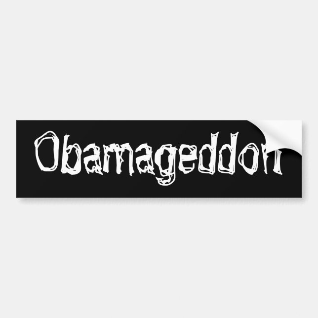 Anti Obama 2012 val - Obamageddon Bildekal (Framsidan)