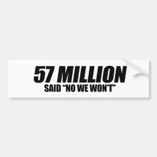 Anti-Obama - 57 miljoner sade inte Bildekal
