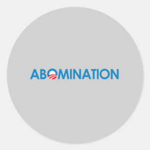 Anti-Obama - Abomination Runt Klistermärke