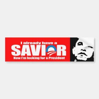 Anti-Obama - aleady I har en frälsare Bildekal