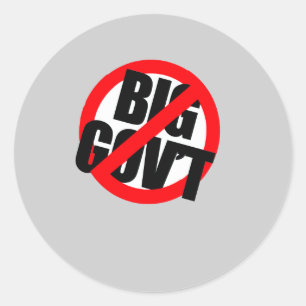 Anti-Obama - anti-Big Government Runt Klistermärke