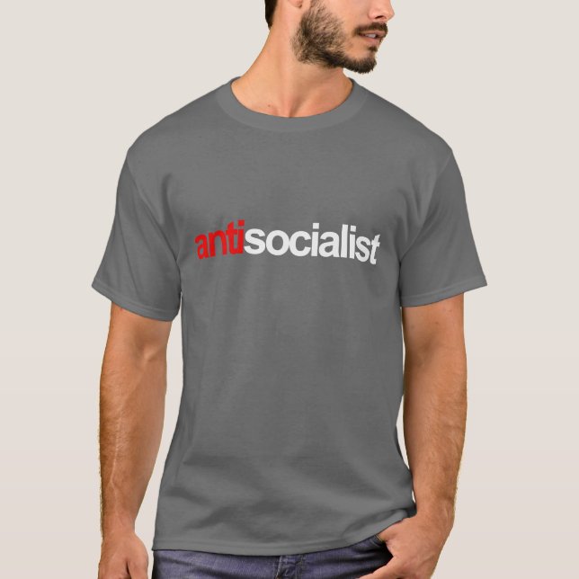 Anti-Obama - antisocialist Tee (Framsida)