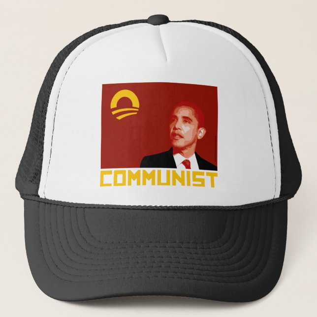 Anti-Obama: Barack Obama kommunist Truckerkeps (Framsida)