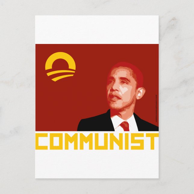 Anti-Obama: Barack Obama-kommunisten Vykort (Framsida)
