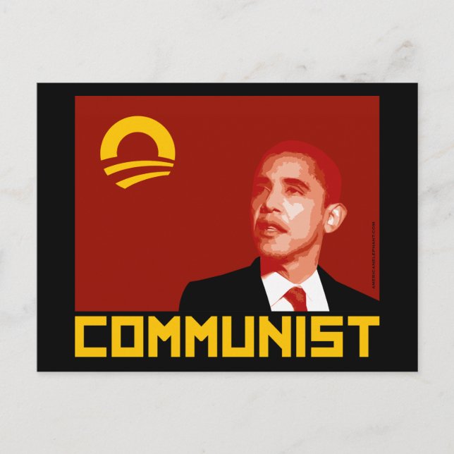 Anti-Obama: Barack Obama-kommunisten Vykort (Framsida)