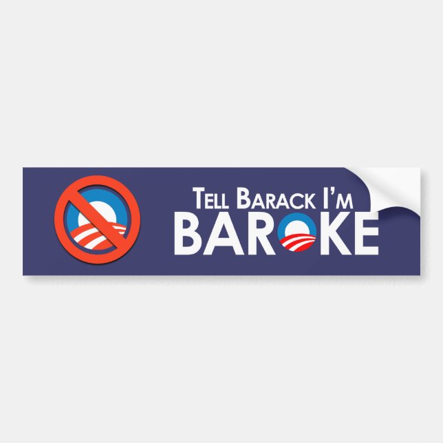 Anti-Obama - Baroke bildekal (Framsidan)