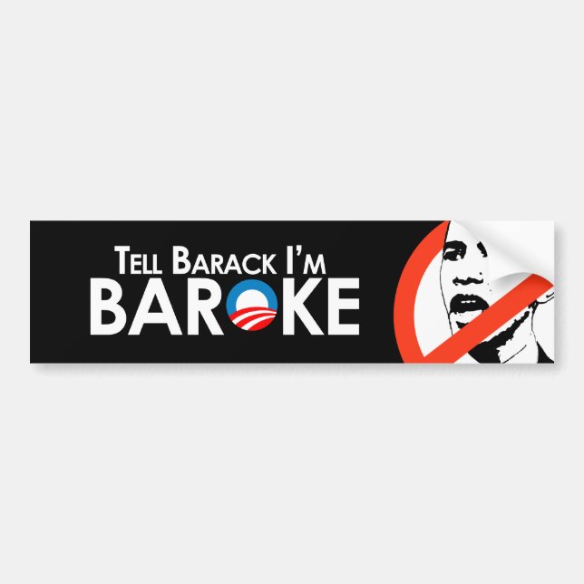 Anti-Obama - Baroke bildekal (Framsidan)