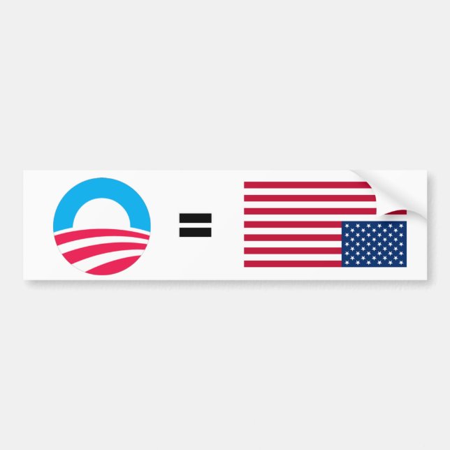 Anti-Obama bedrövade flagga Bildekal (Framsidan)