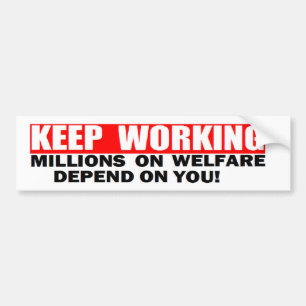 ANTI OBAMA 'BEHÅLLAARBETE. MILLONS PÅ WELFARE BILDEKAL