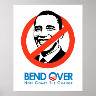 Anti-Obama - Bend over för förändring Poster