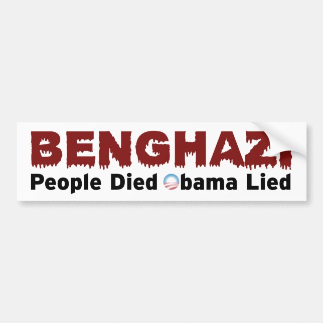 Anti-Obama Benghazi bildekal (Framsidan)