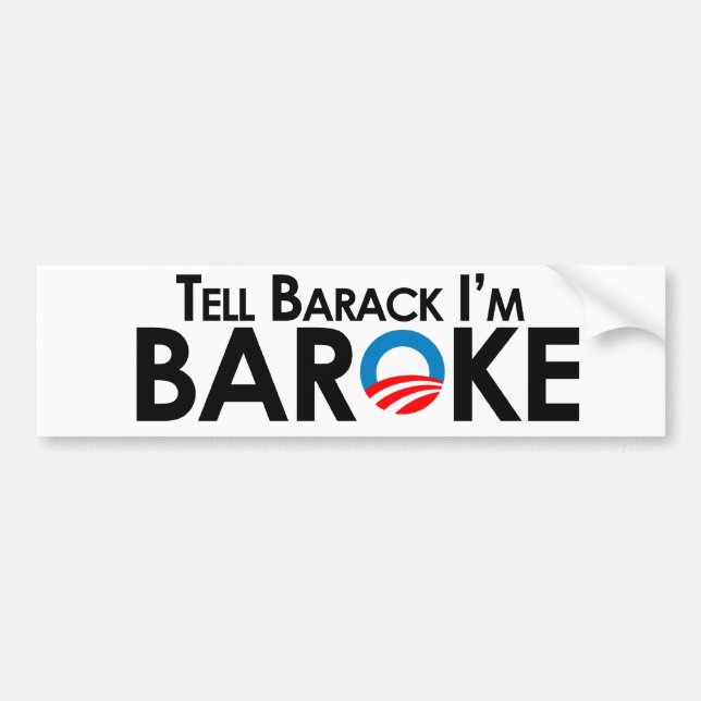 Anti-Obama - berätta Barack Im Baroke Bildekal (Framsidan)