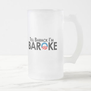 Anti-Obama - berätta Barack Im Baroke Frostat Ölglas