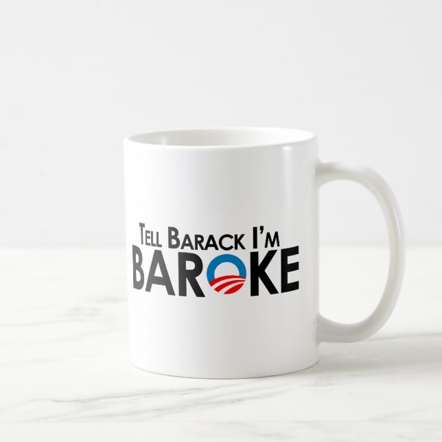 Anti-Obama - berätta Barack Im Baroke Kaffemugg (Höger)