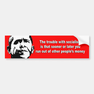 Anti-Obama - besvära med socialism är Bildekal