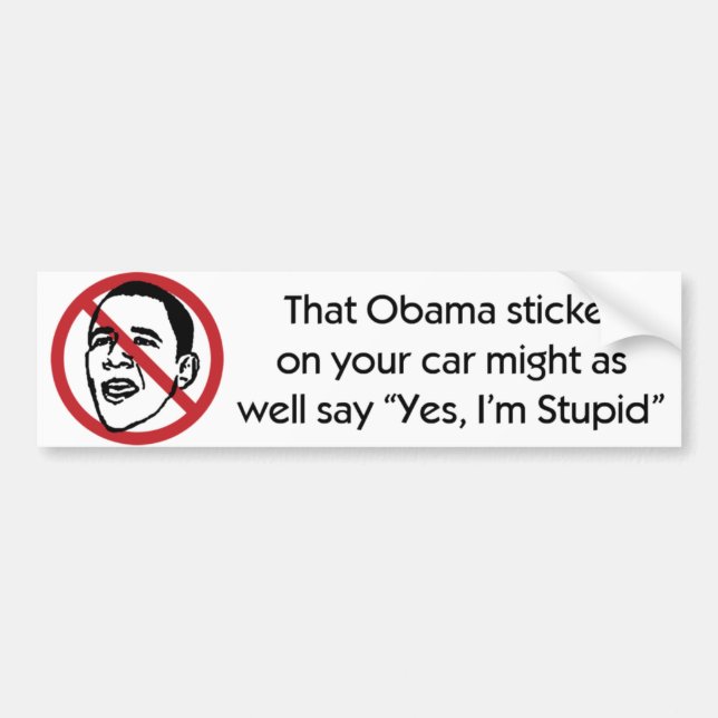 Anti Obama bildekal (Framsidan)