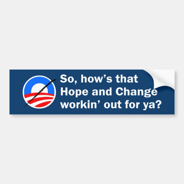 Anti-Obama bildekal (Framsidan)
