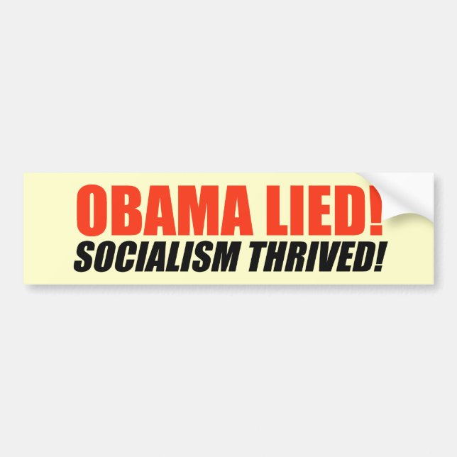 Anti-Obama bildekal - blomstrad Socialism (Framsidan)