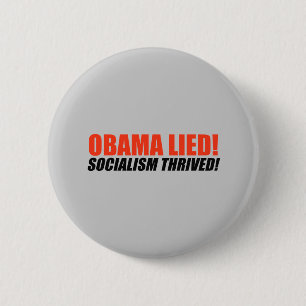 Anti-Obama bildekal - blomstrad Socialism Knapp