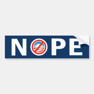 Anti Obama bildekal för NOPE