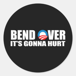Anti-Obama bildekal - krökningen över den går t Runt Klistermärke