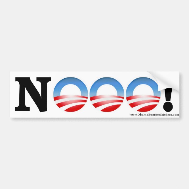 Anti Obama bildekal "NOOO! ", (Framsidan)