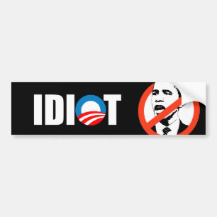 Anti-Obama bildekal - OBAMA ÄR EN IDIOT