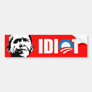 Anti-Obama bildekal - OBAMA ÄR EN IDIOT