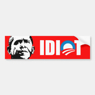 Anti-Obama bildekal - OBAMA ÄR EN IDIOT