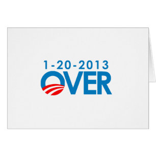 Anti-Obama bildekal - över 1-20-2013 Hälsningskort