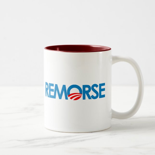 Anti-Obama bildekal - Remorse Två-Tonad Mugg (Höger)