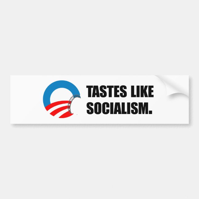 Anti-Obama bildekal - smaker gillar Socialism (Framsidan)