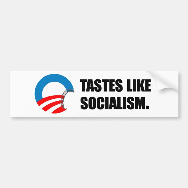 Anti-Obama bildekal - smaker gillar Socialism (Framsidan)